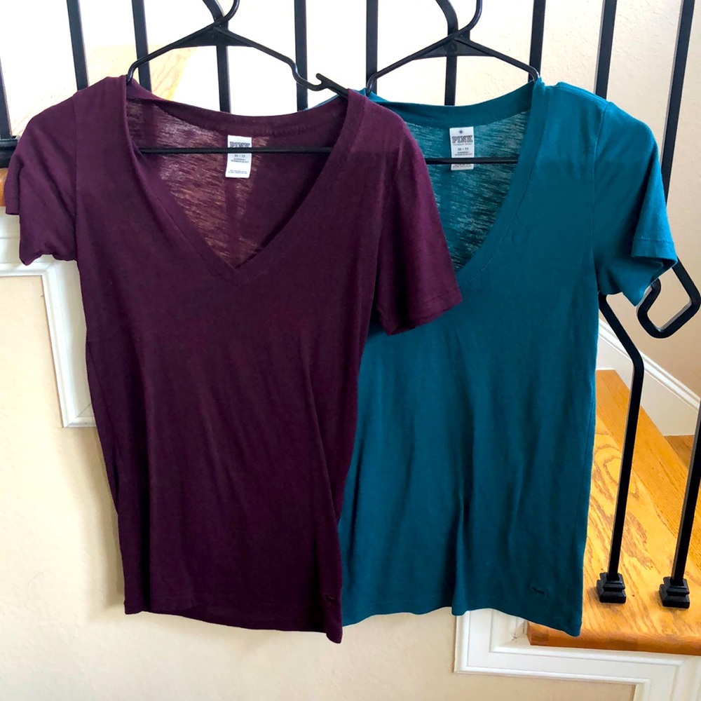 Two Victoria secret t-shirts